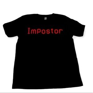 Impostor tee Among Us Black Kids Youth T-shirt size Medium